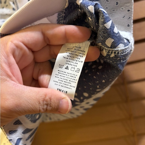 Picadilly Women's White and Blue Patterned Blazer - Picture 3 of 5